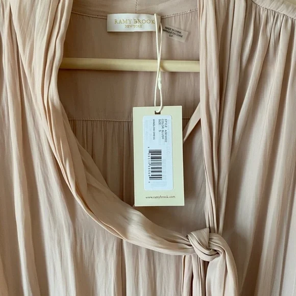 Ramy Brook Blush Pink Tie Neck Winslow Dress